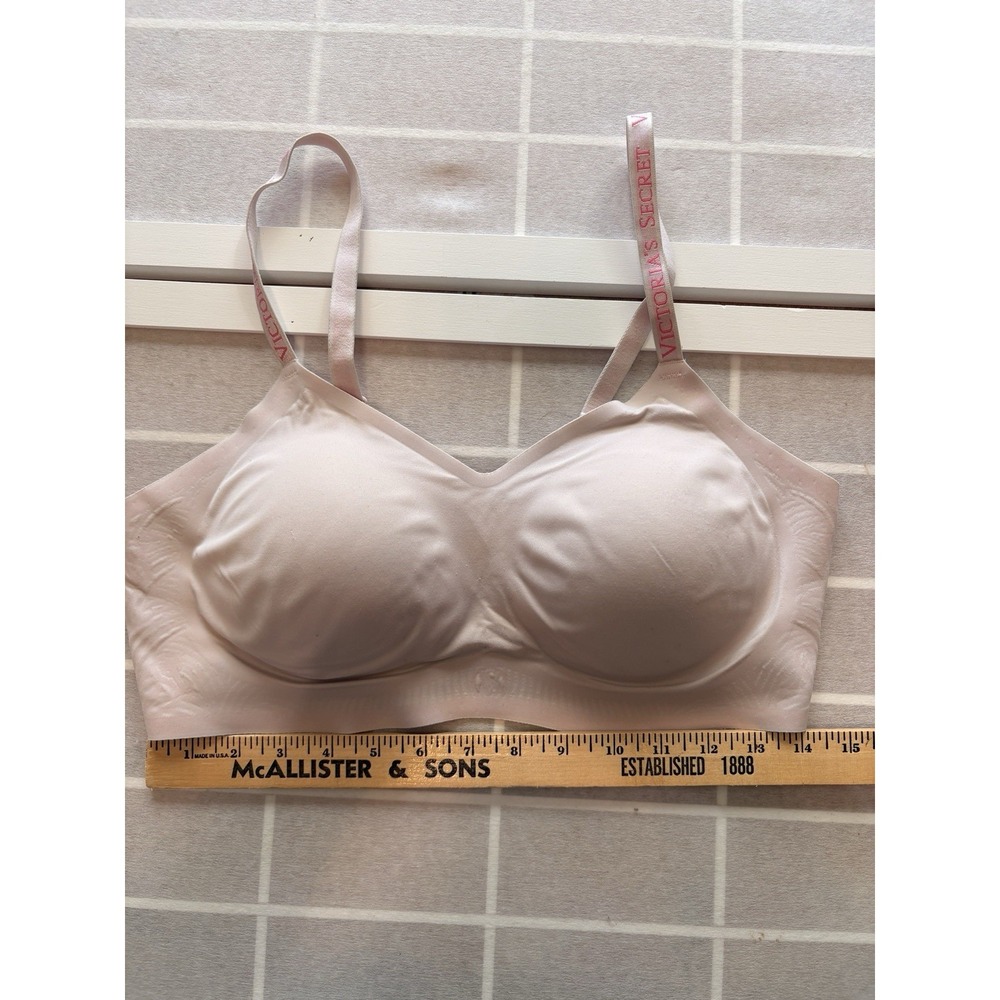 Victoria's Secret Sheer Pink Sz XL Bare Angelight Scoop Wireless Lounge Bra